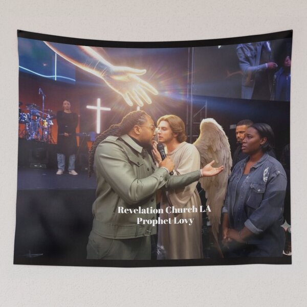 Artikelvorschau, Divine Encounter with Prophet Lovy – Angel & Hand of GOD entworfen und verkauft von Aeboz Studio.