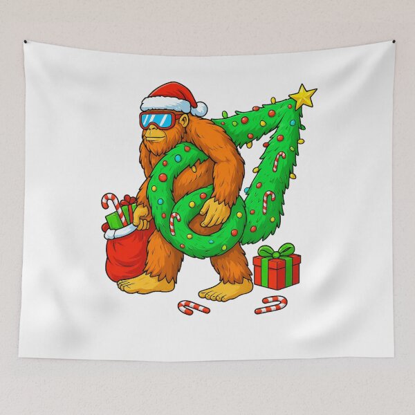 Item preview, Funny Bigfoot Christmas Tree Lights Santa Sasquatch 67 Meme  designed and sold by SONBAN.