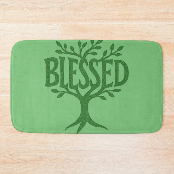 Item preview, Blessed Green Tree Typography Growth Nature Life Peace Harmony designed and sold by Kony83.