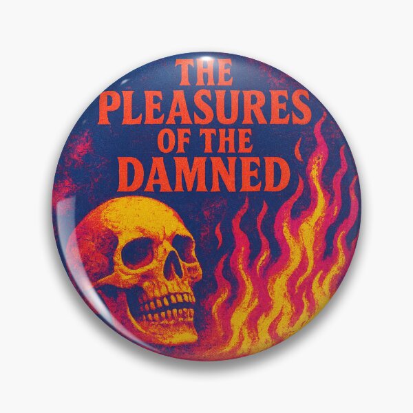 Item preview, The Pleasures of the Damned | Bukowski Skull & Fire designed and sold by Jennifer Chiera.