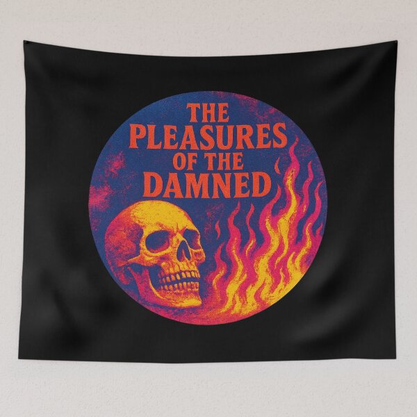 Item preview, The Pleasures of the Damned | Bukowski Skull & Fire designed and sold by Jennifer Chiera.
