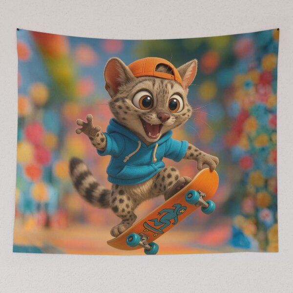Item preview, Skater Genet Weasel designed and sold by Sillytoe.