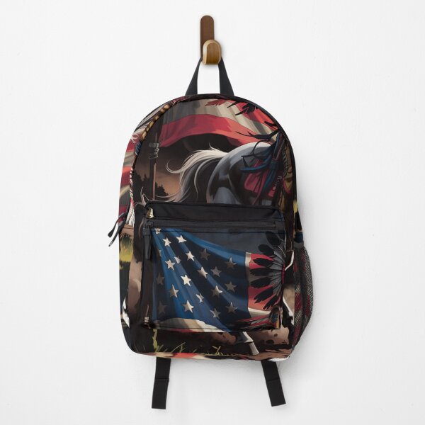 Item preview, Native American Day Flag Indian Riding Horse 4th of July designed and sold by ControlCenter.