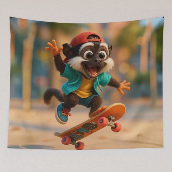 Item preview, Skater Geoffroys Tamarin designed and sold by Sillytoe.