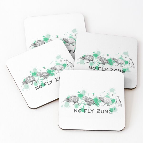 Item preview, NZ No fly zone green designed and sold by Mayakiwi.