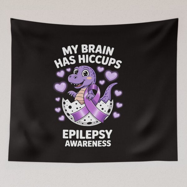 Item preview, My Brain Has Hiccups Purple Ribbon Epilepsy Awareness designed and sold by ControlCenter.
