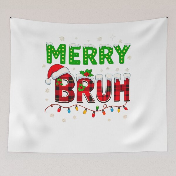 Item preview, Bruh Funny Christmas Red Plaid Teens Boys Kids Xmas Pajamas designed and sold by SONBAN.