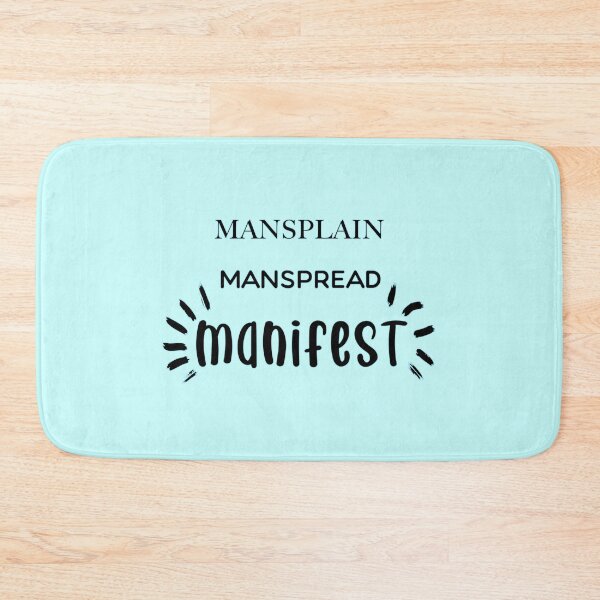 Item preview, Mansplain Manspread MANIFEST boy boss black designed and sold by sandpaperdaisy.