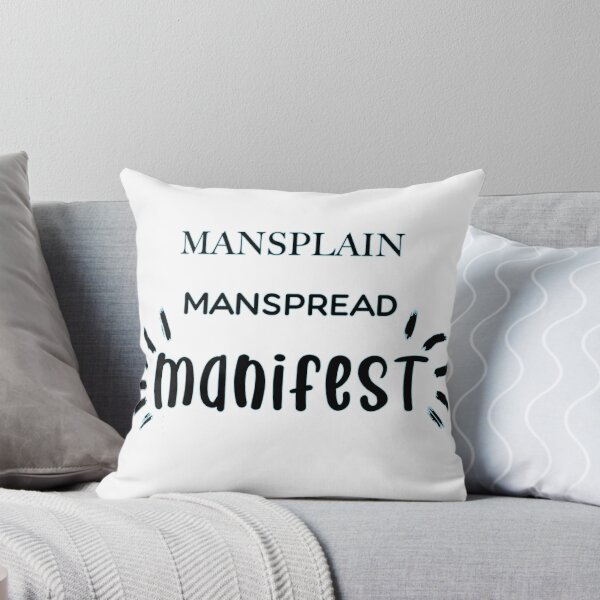 Item preview, Mansplain Manspread MANIFEST boy boss black designed and sold by sandpaperdaisy.