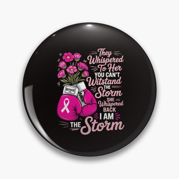 Item preview, I'm The Storm Boxing Warrior Pink Ribbon Women Breast Cancer designed and sold by RatCurry.