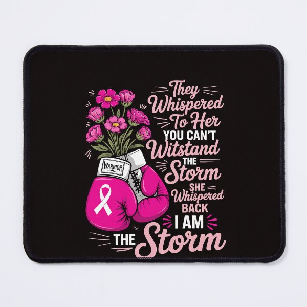Item preview, I'm The Storm Boxing Warrior Pink Ribbon Women Breast Cancer designed and sold by RatCurry.