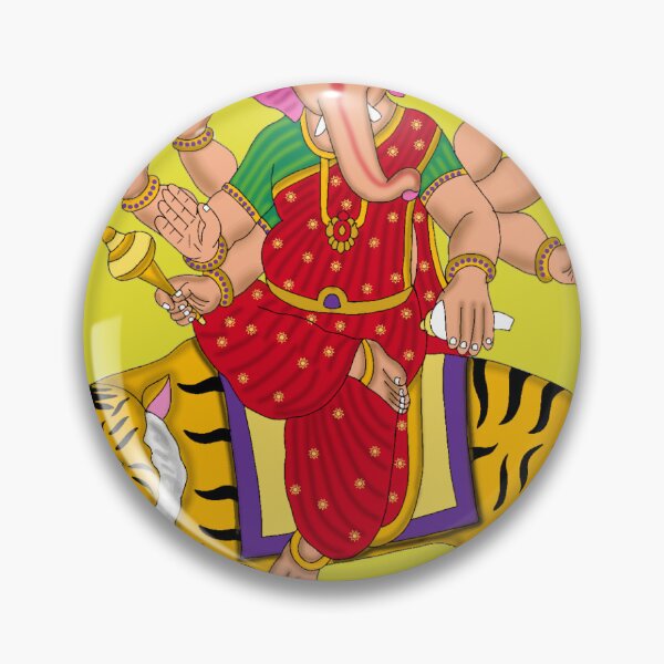 Item preview, Goddess Vinayaki – Divine Elephant-Headed Devi Artwork designed and sold by Harshit_Digital_Arts.