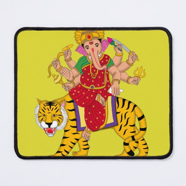 Item preview, Goddess Vinayaki – Divine Elephant-Headed Devi Artwork designed and sold by Harshit_Digital_Arts.