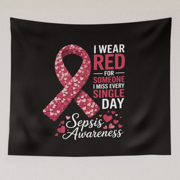 Item preview, I Wear Red For Someone Special I Miss  Sepsis Awareness designed and sold by RatCurry.