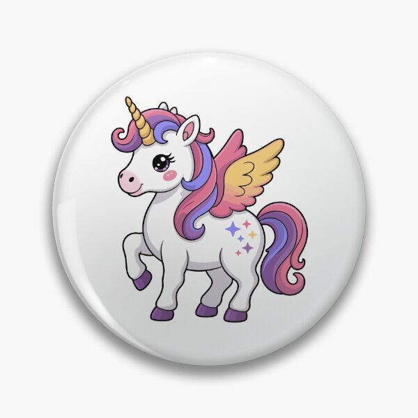 Item preview, Kawaii Starry Pegasus Unicorn, Cute Winged Unicorn Fantasy, Pastel Winged Magic Unicorn designed and sold by GDbanners.