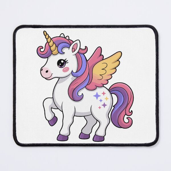Item preview, Kawaii Starry Pegasus Unicorn, Cute Winged Unicorn Fantasy, Pastel Winged Magic Unicorn designed and sold by GDbanners.