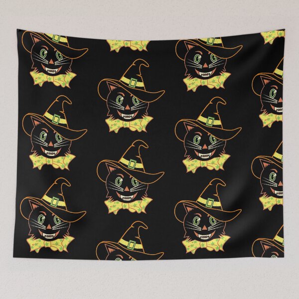 Item preview, Vintage Halloween Witch Cat designed and sold by LMHDesigns.