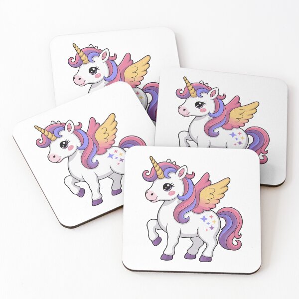 Item preview, Kawaii Starry Pegasus Unicorn, Cute Winged Unicorn Fantasy, Pastel Winged Magic Unicorn designed and sold by GDbanners.