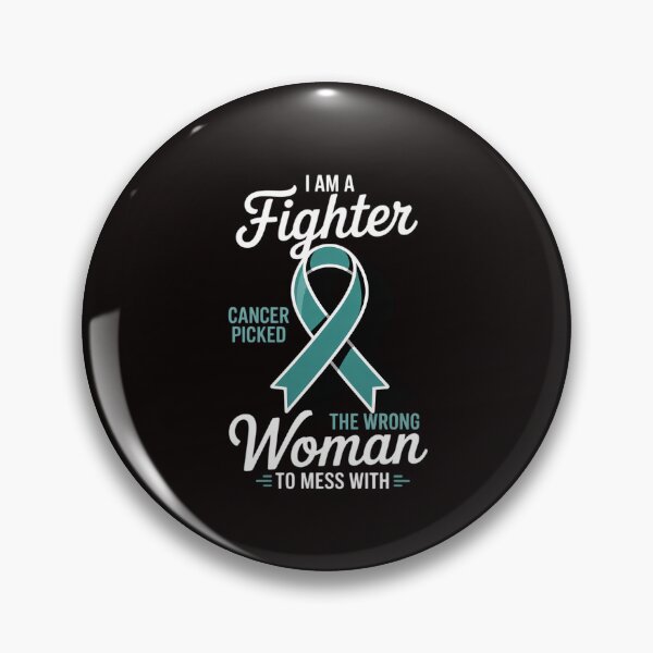 Item preview, Fighter Cancer Picked Wrong Woman Cervical Cancer Awareness designed and sold by RatCurry.