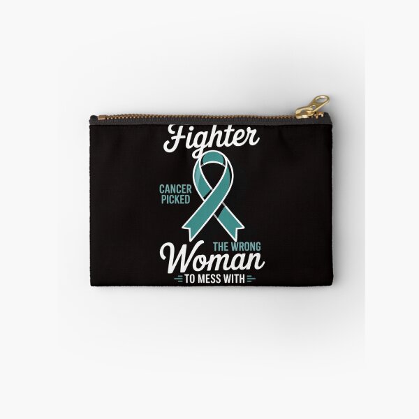 Item preview, Fighter Cancer Picked Wrong Woman Cervical Cancer Awareness designed and sold by RatCurry.