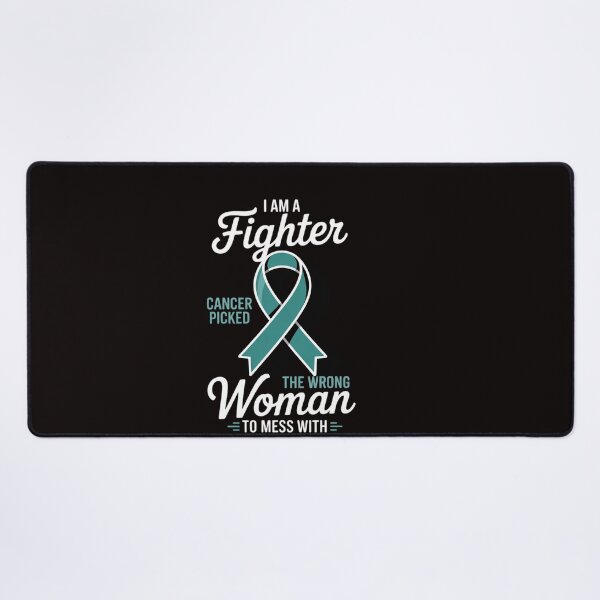 Item preview, Fighter Cancer Picked Wrong Woman Cervical Cancer Awareness designed and sold by RatCurry.