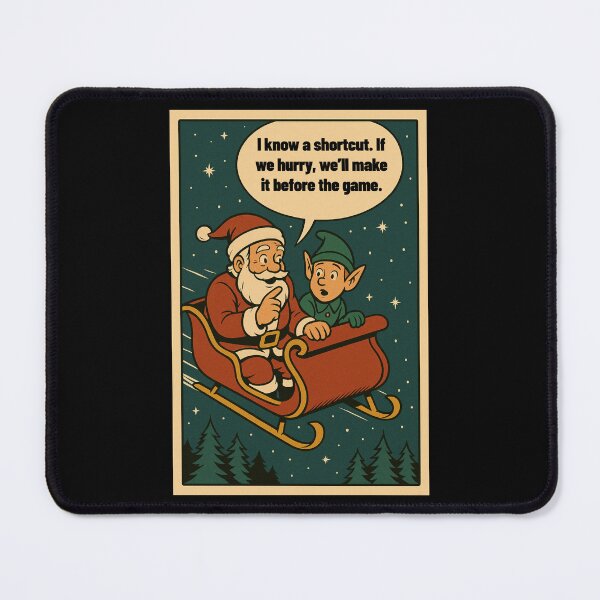 Item preview, Cozy Christmas Humor – Santa’s Sleigh Shortcut Plan – Gift for Dad • Retro Comics • Vintage Halftone designed and sold by JacobKAurumhead.