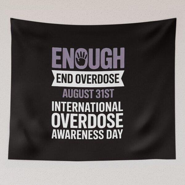 Item preview, Enough End Overdose Awareness Month Ribbon Purple Support designed and sold by RatCurry.