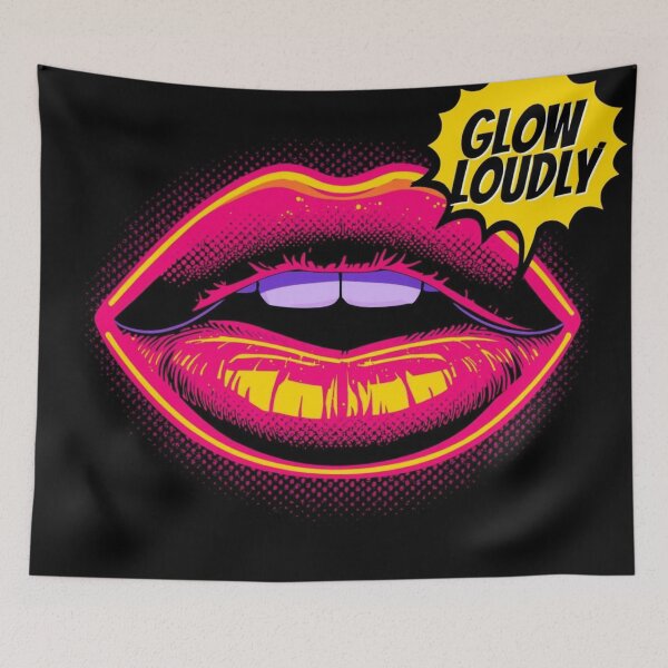 Item preview,  Glow Loudly Neon Pop Art Lips designed and sold by Trueways.