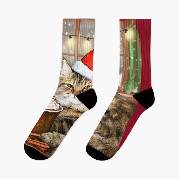 Item preview, Cat Cofee cozy Christmas designed and sold by Uglyandcute.