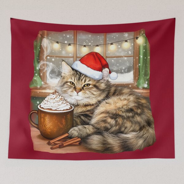 Item preview, Cat Cofee cozy Christmas designed and sold by Uglyandcute.