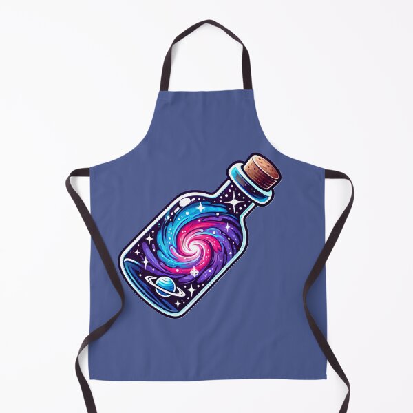 Item preview, Cosmic Galaxy Swirl Contained Inside Mystical Glass Bottle designed and sold by PinUpPizzazz.