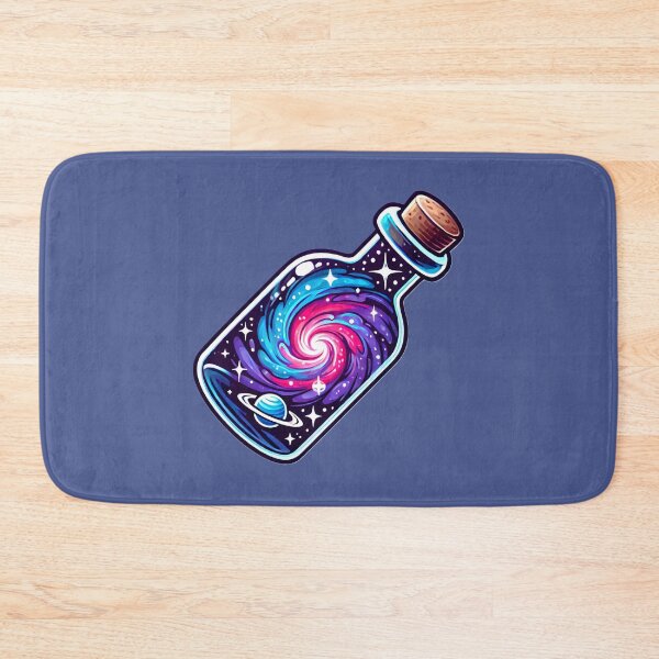 Item preview, Cosmic Galaxy Swirl Contained Inside Mystical Glass Bottle designed and sold by PinUpPizzazz.