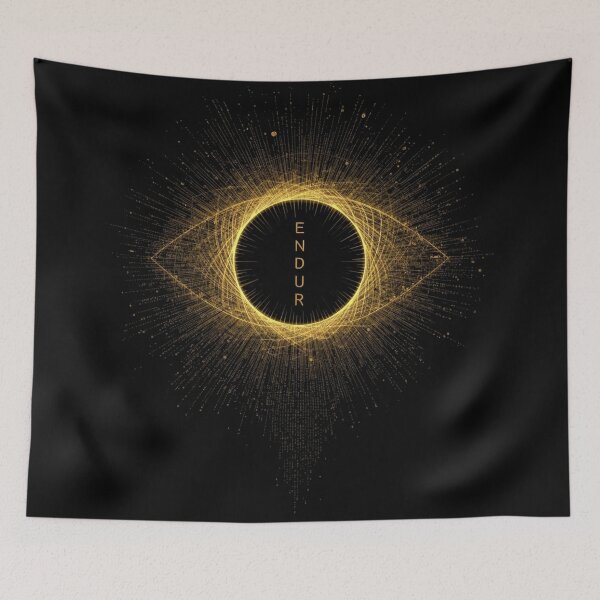 Item preview, ENDURE Eye — Golden Black Hole Art, Sci-Fi Geometric T-Shirt Design designed and sold by wanado.
