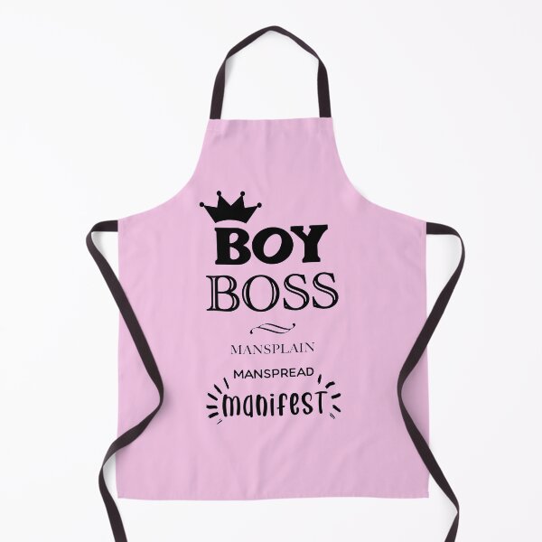 Item preview, BOY BOSS Mansplain Manspread MANIFEST black w pink border designed and sold by sandpaperdaisy.