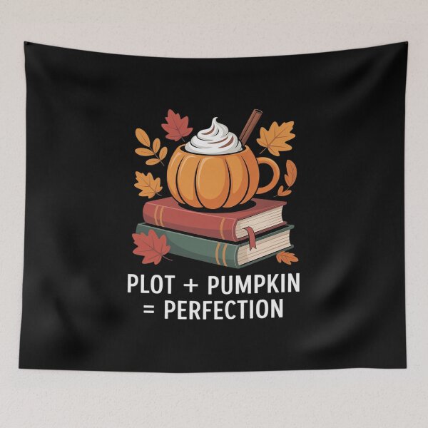 Item preview, Plot Pumpkin Autumn Fall Season Coffee Lover Book Reader designed and sold by ShelFisher.