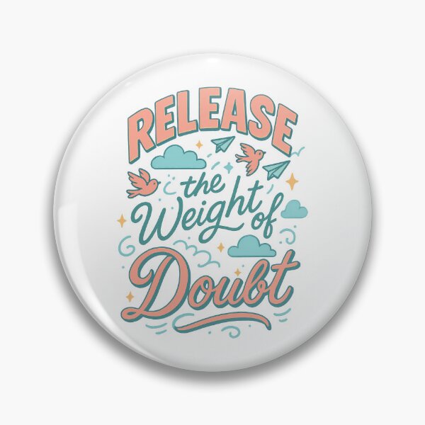 Item preview, Release the Weight of Doubt | Inspirational Quote in Pastel Aesthetic designed and sold by inkoutninja.