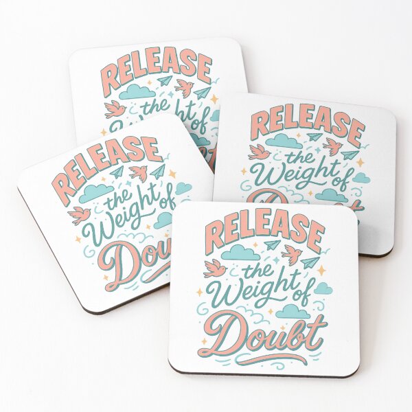 Item preview, Release the Weight of Doubt | Inspirational Quote in Pastel Aesthetic designed and sold by inkoutninja.
