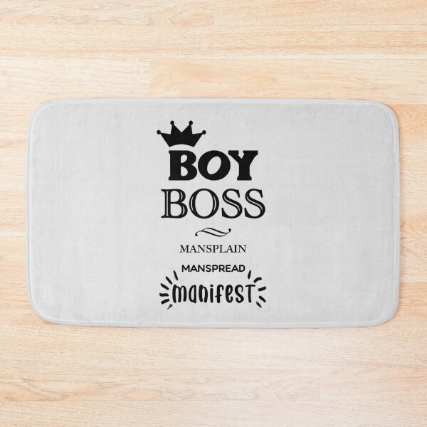 Item preview, BOSSBOY Boy Boss Mansplain Manspread MANIFEST black solid designed and sold by sandpaperdaisy.