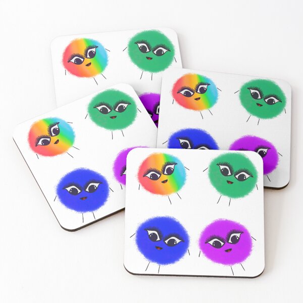 Item preview, Lovies: colorful fuzzy character design designed and sold by BusyBialas.