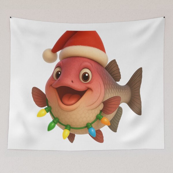 Item preview, Christmas Pink Salmon designed and sold by Sillytoe.