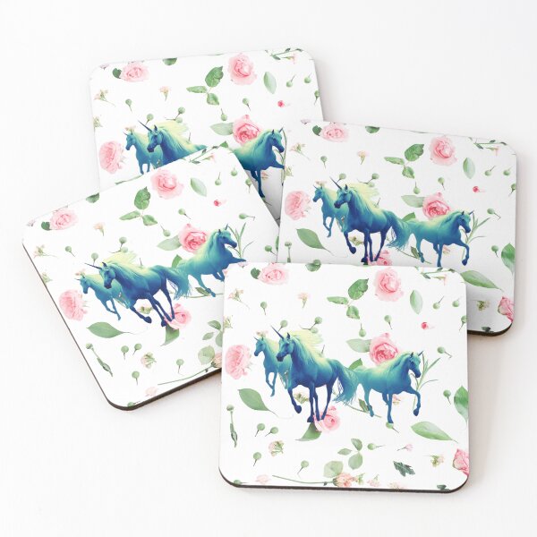 Item preview, Surreal Floral Unicorn Realm, Mystic Blue Unicorn Garden, Enchanted Floral Unicorn Dream designed and sold by GDbanners.