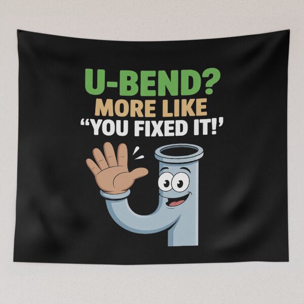 Item preview, Plumber Pride U-Bend High Five Comic Pipe designed and sold by ShelFisher.