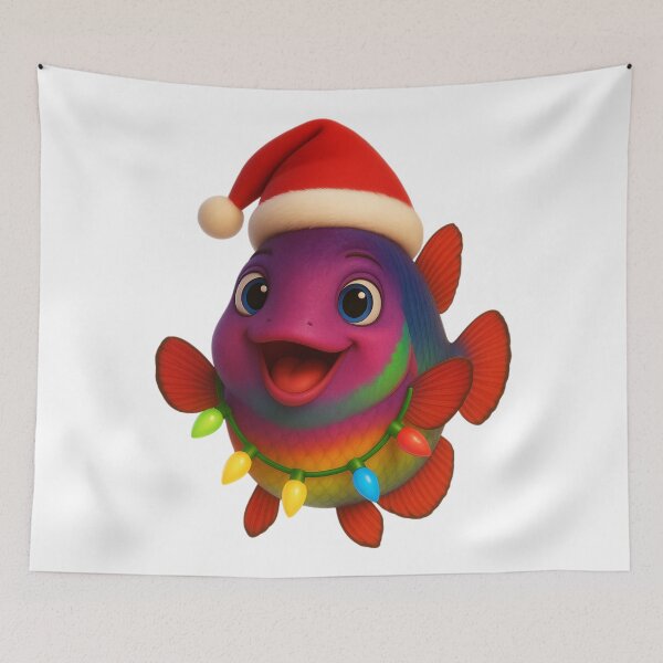 Item preview, Christmas Rainbow Kribs Fish designed and sold by Sillytoe.