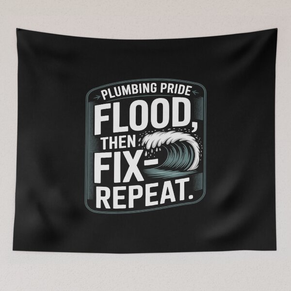 Item preview, Plumbing Pride Flood Then Fix - Repeat Wave designed and sold by ShelFisher.