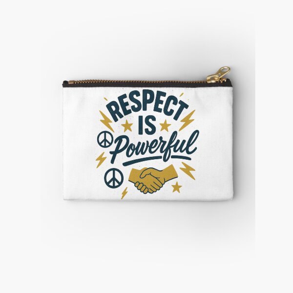 Item preview, Respect Is Powerful | Equality & Unity Quote with Peace Symbols designed and sold by inkoutninja.