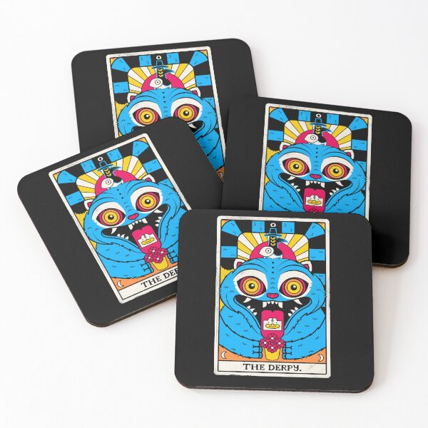 Item preview, Derpy Tiger Tarot Card, cute blue tiger fortune teller designed and sold by therocketman.