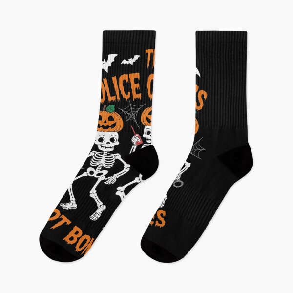 Item preview, Police Officer's Got Bone Moves Halloween Horror Skeletons designed and sold by ShelFisher.