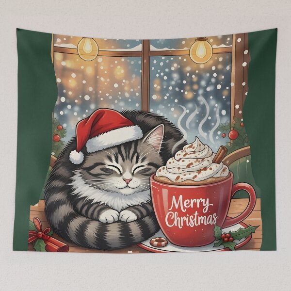 Item preview, Cat Cofee cozy Christmas designed and sold by Uglyandcute.