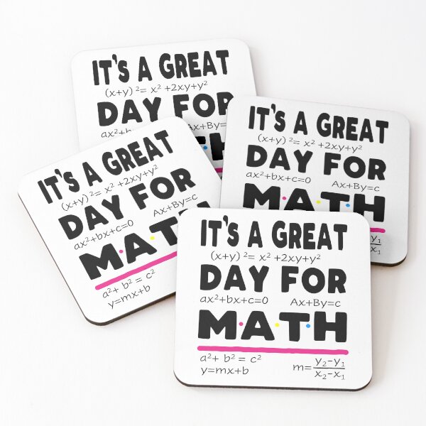 Item preview, Funny Cute It's a Great Day For Math Teacher Black Text designed and sold by MathWare MathClips.
