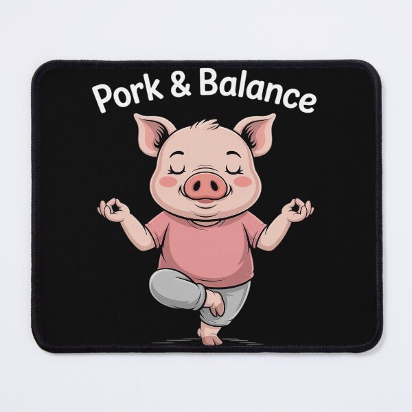 Item preview, Pork & Balance Funny Zen Pig designed and sold by Sandrhaus.